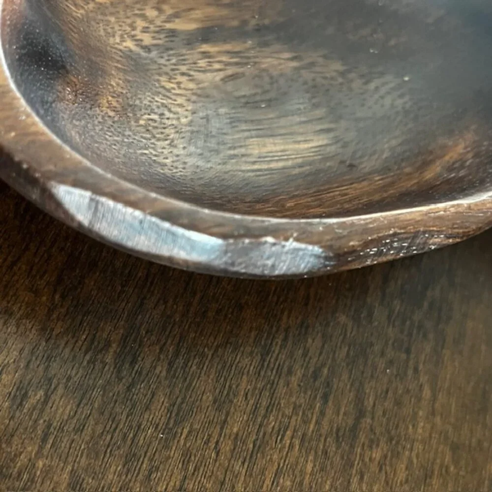 Rustic Wooden Pineapple Bowl Trinket Dish